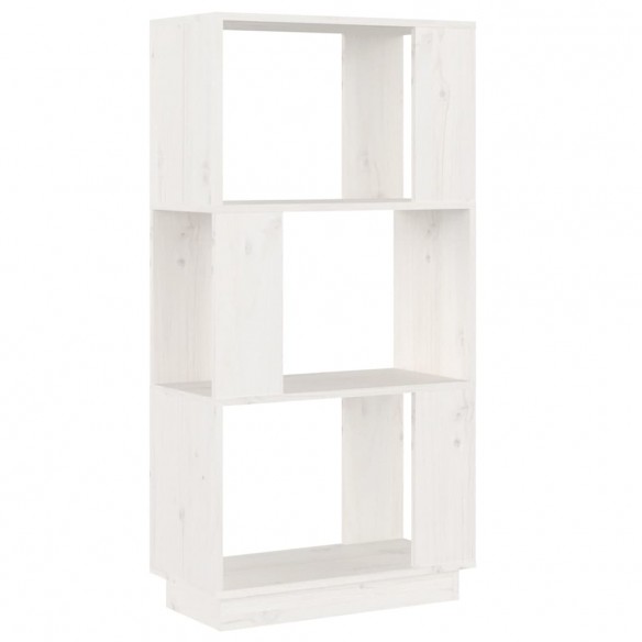 Bibliothèque/Séparateur de pièce Blanc 51x25x101 cm Pin solide