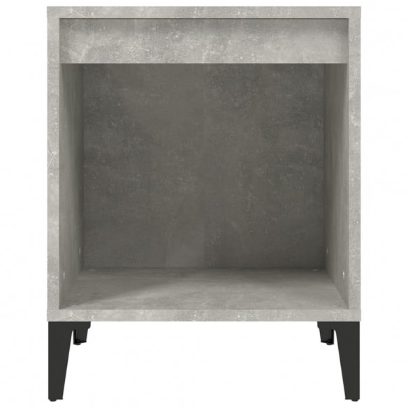 Tables de chevet 2 pcs Gris béton 40x35x50 cm