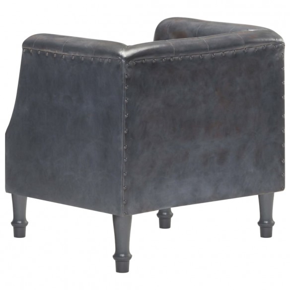 Fauteuil Gris Cuir véritable