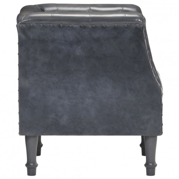 Fauteuil Gris Cuir véritable