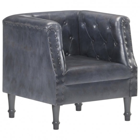 Fauteuil Gris Cuir véritable