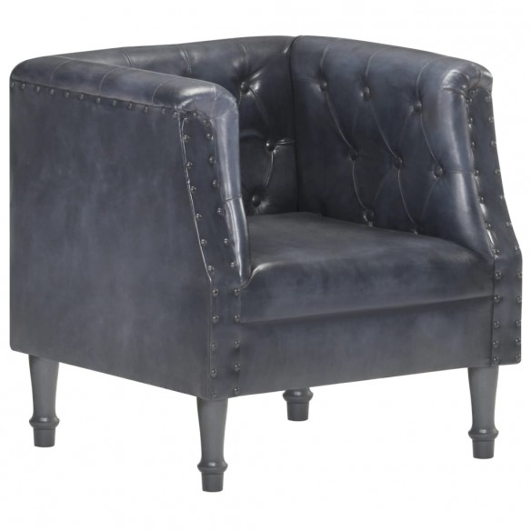 Fauteuil Gris Cuir véritable