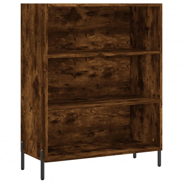 Buffet chêne fumé 69,5x32,5x180 cm bois d'ingénierie