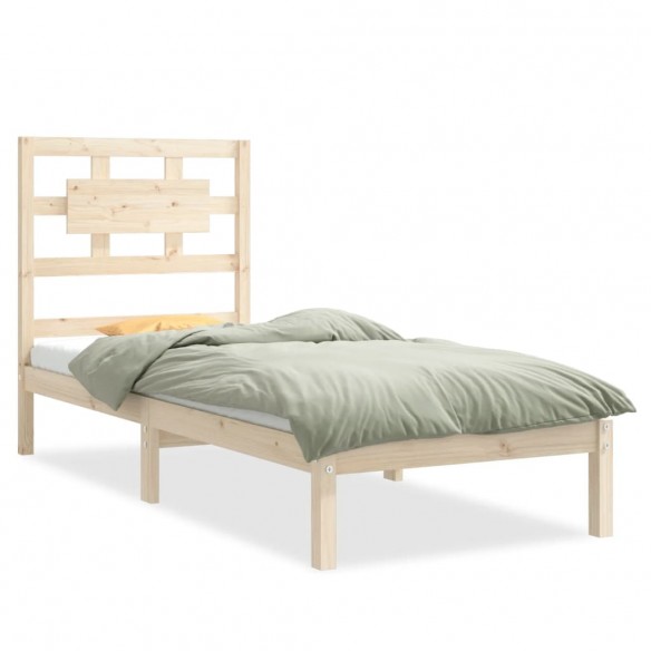 Cadre de lit bois massif 75x190 cm petit simple