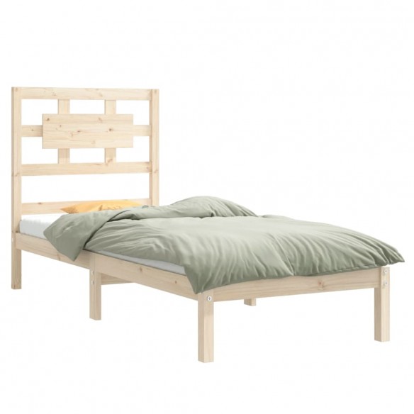 Cadre de lit bois massif 75x190 cm petit simple