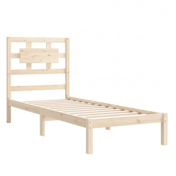 Cadre de lit bois massif 75x190 cm petit simple