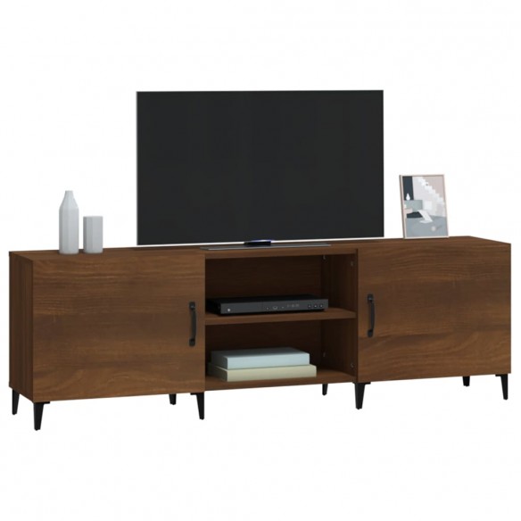 Meuble TV chêne marron 150x30x50 cm bois d'ingénierie