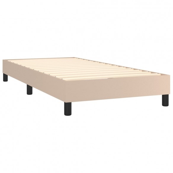 Cadre de lit avec matelas LED Cappuccino 100x200 cm