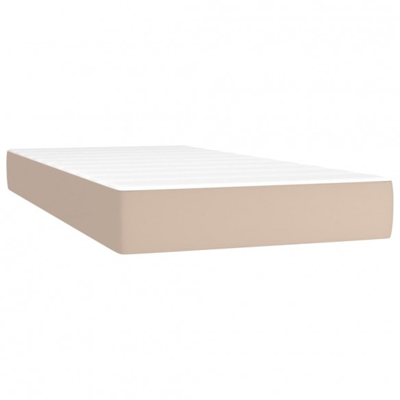 Cadre de lit avec matelas LED Cappuccino 100x200 cm