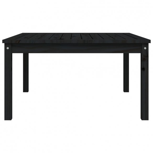 Table de jardin noir 82,5x82,5x45 cm bois massif de pin