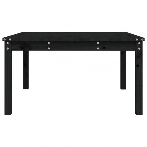 Table de jardin noir 82,5x82,5x45 cm bois massif de pin