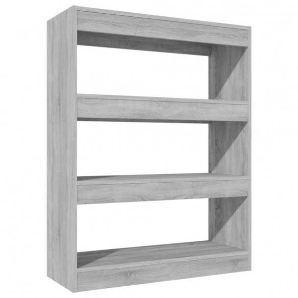 Bibliothèque/Cloison Sonoma gris 80x30x103 cm Bois ingénierie