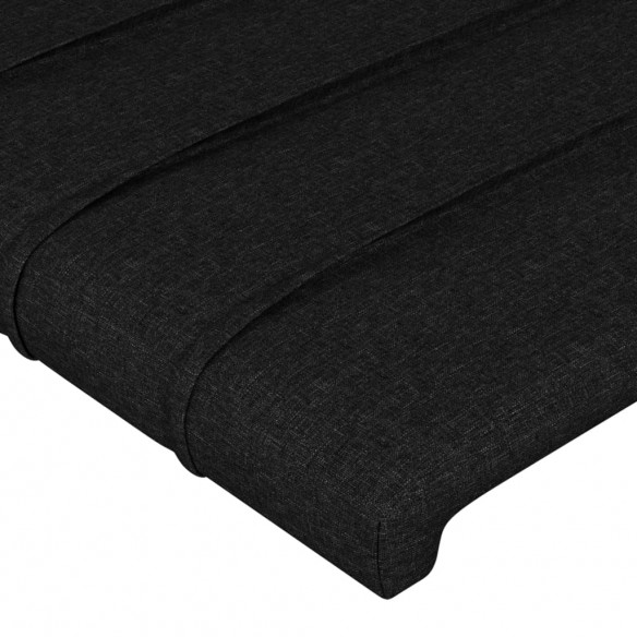 Tête de lit avec oreilles Noir 83x23x78/88 cm Tissu