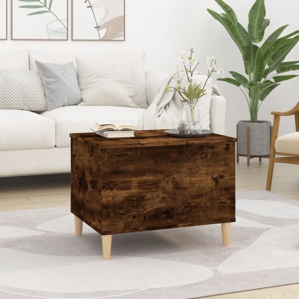 Table basse Chêne fumé 60x44,5x45 cm Bois d'ingénierie