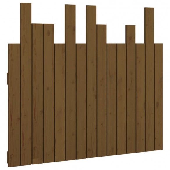 Tête de lit murale Marron miel 95,5x3x80 cm Bois massif de pin