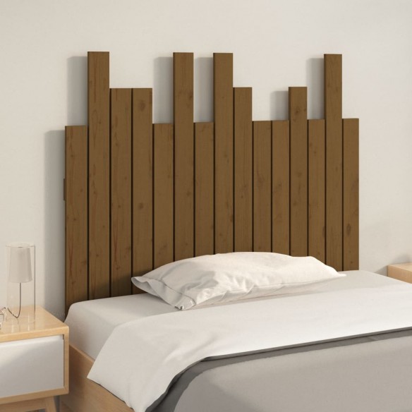 Tête de lit murale Marron miel 95,5x3x80 cm Bois massif de pin