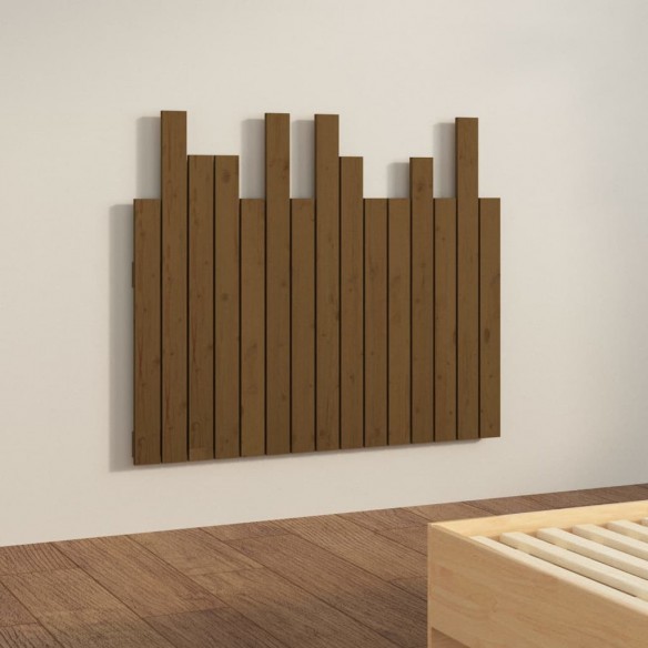 Tête de lit murale Marron miel 95,5x3x80 cm Bois massif de pin