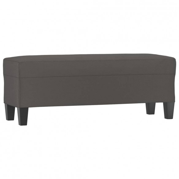 Banc Gris 100x35x41 cm Similicuir