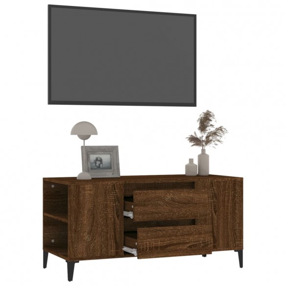 Meuble TV Chêne marron 102x44,5x50 cm Bois d'ingénierie