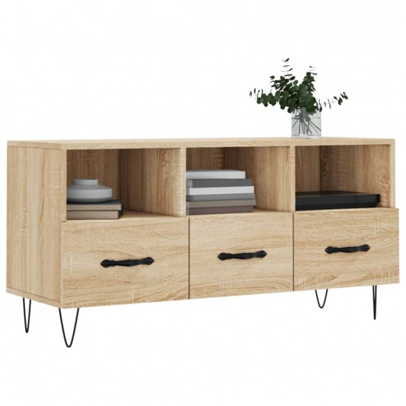 Meuble TV chêne sonoma 102x36x50 cm bois d'ingénierie