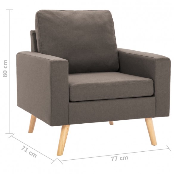 Fauteuil Taupe Tissu