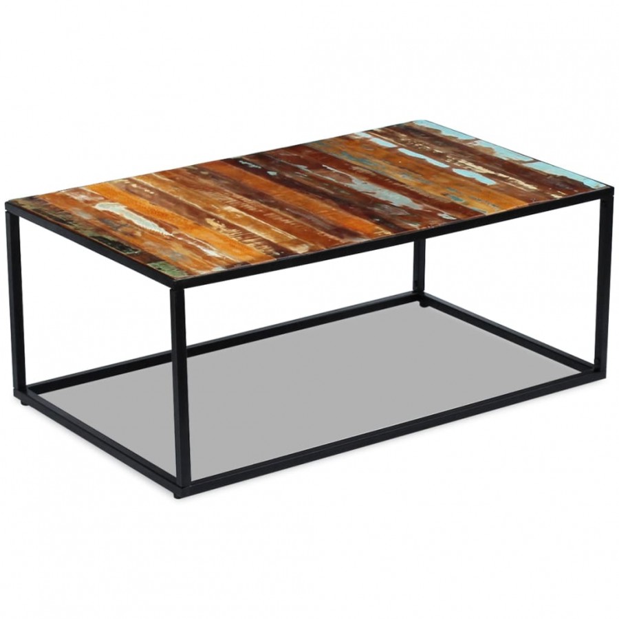 Table basse Bois de récupération massif 100 x 60 x 40 cm