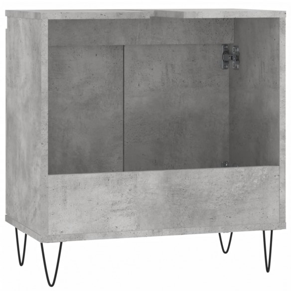 Armoire de bain gris béton 58x33x60 cm bois d'ingénierie