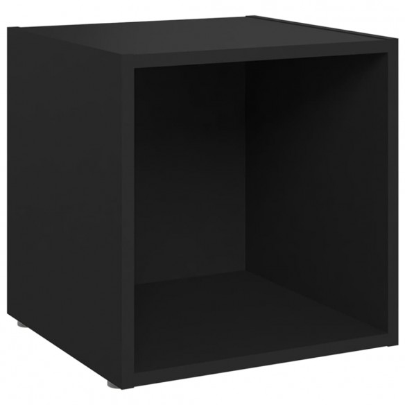 Meubles TV 4 pcs Noir 37x35x37 cm Aggloméré