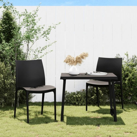 Chaises de jardin lot de 2 anthracite 50x46x80 cm polypropylène