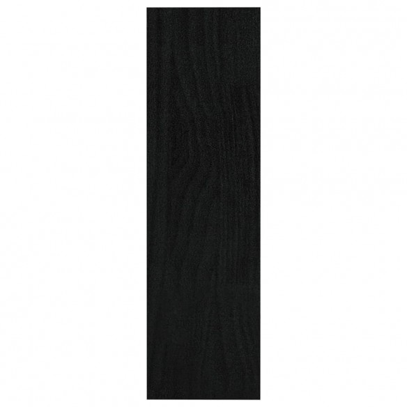 Bibliothèque/Séparateur de pièce Noir 100x30x103 cm Pin massif