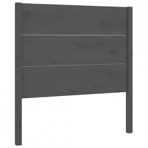 Tête de lit Gris 81x4x100 cm Bois massif de pin