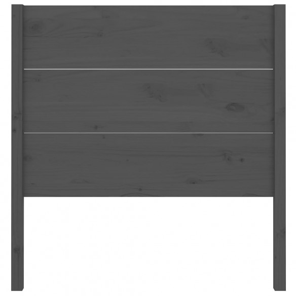 Tête de lit Gris 81x4x100 cm Bois massif de pin