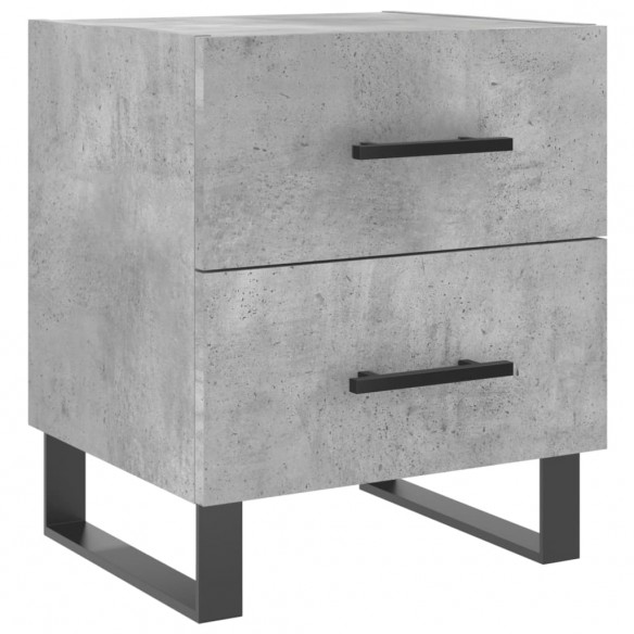 Table de chevet gris béton 40x35x47,5 cm bois d’ingénierie