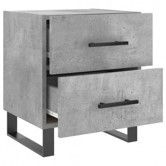 Table de chevet gris béton 40x35x47,5 cm bois d’ingénierie