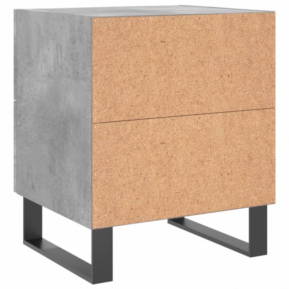 Table de chevet gris béton 40x35x47,5 cm bois d’ingénierie