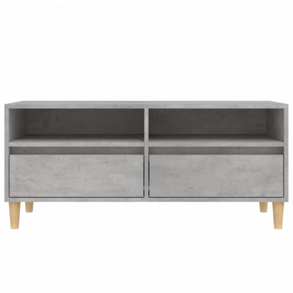 Meuble TV gris béton 100x34,5x44,5 cm bois d'ingénierie