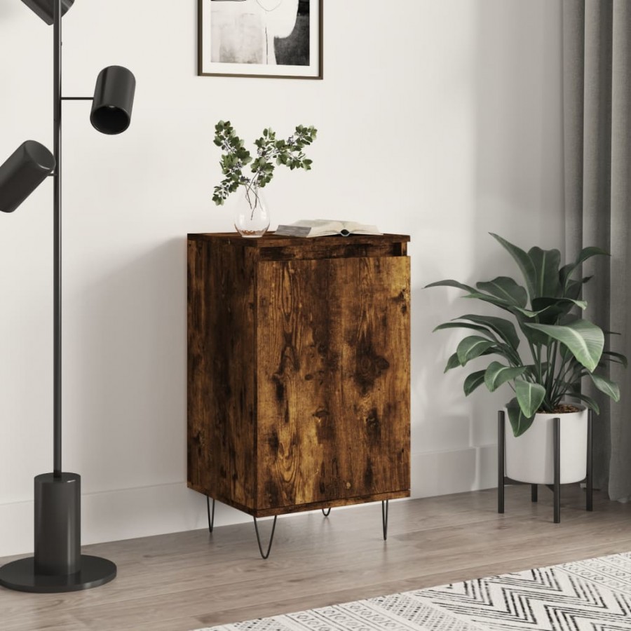 Buffet chêne fumé 40x35x70 cm bois d'ingénierie