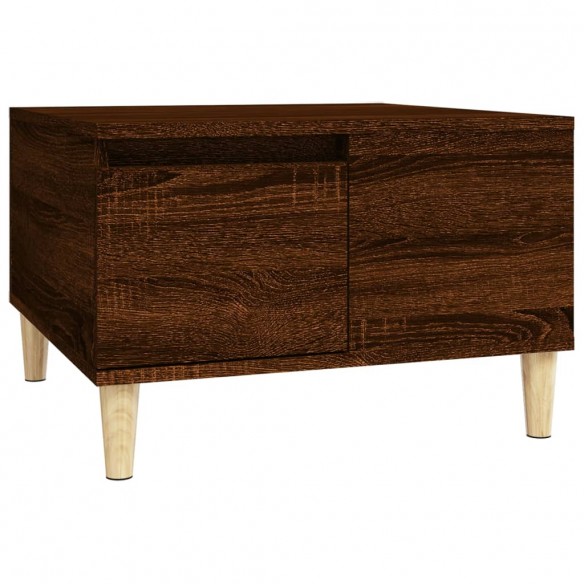 Table basse chêne marron 55x55x36,5 cm bois d'ingénierie