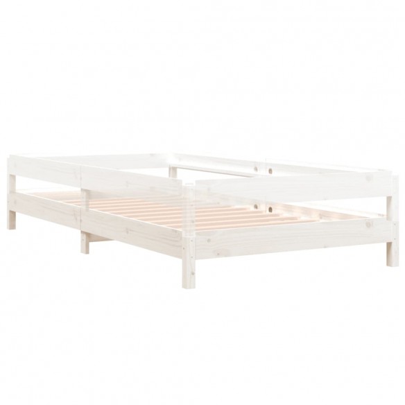 Lit empilable Blanc 100x200 cm Bois de pin massif