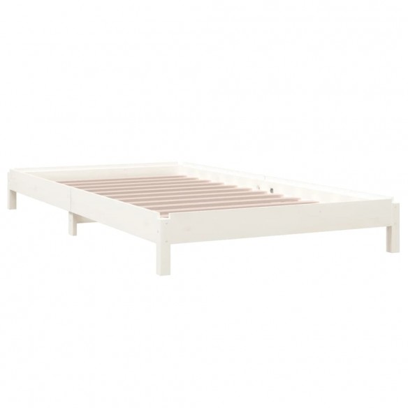 Lit empilable Blanc 100x200 cm Bois de pin massif