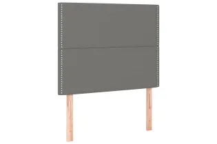 Têtes de lit 2 pcs Gris foncé 100x5x78/88 cm Tissu 2