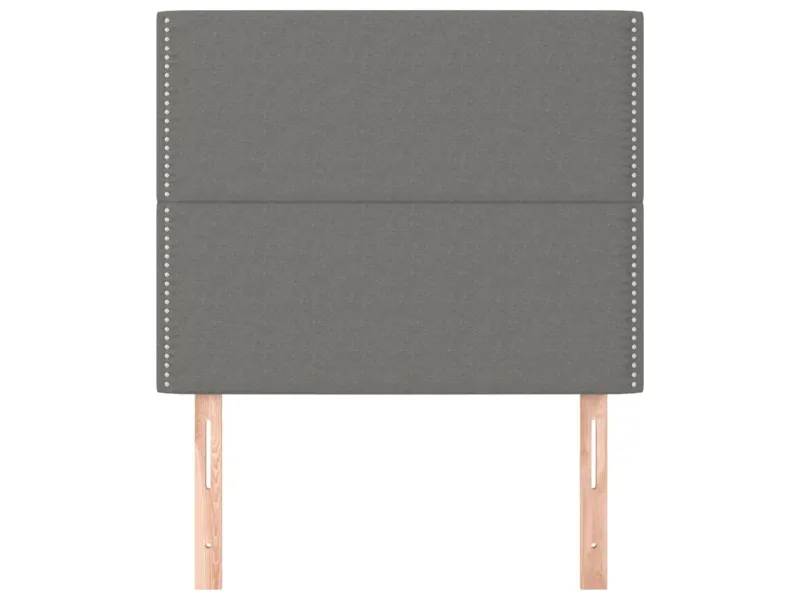 Têtes de lit 2 pcs Gris foncé 100x5x78/88 cm Tissu