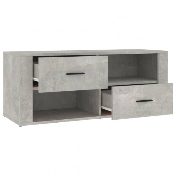 Meuble TV Gris béton 100x35x40 cm Bois d'ingénierie