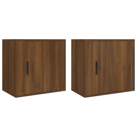 Tables de chevet murales 2 pcs Chêne marron 50x30x47 cm