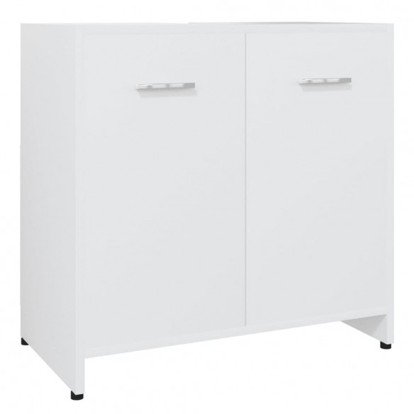 Armoire de salle de bain Blanc 60x33x61 cm Aggloméré