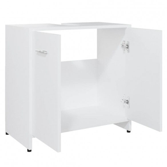 Armoire de salle de bain Blanc 60x33x61 cm Aggloméré