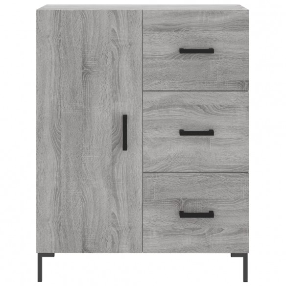 Buffet haut Sonoma gris 69,5x34x180 cm Bois d'ingénierie