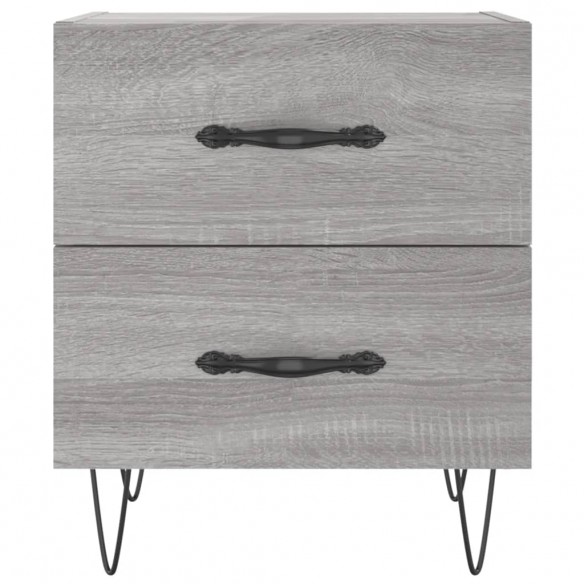 Tables de chevet 2 pcs sonoma gris 40x35x47,5 cm