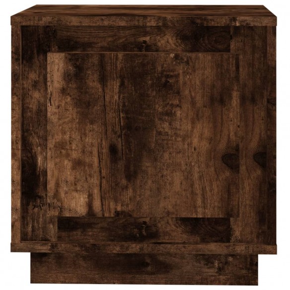 Table de chevet chêne fumé 44x35x45 cm bois d'ingénierie