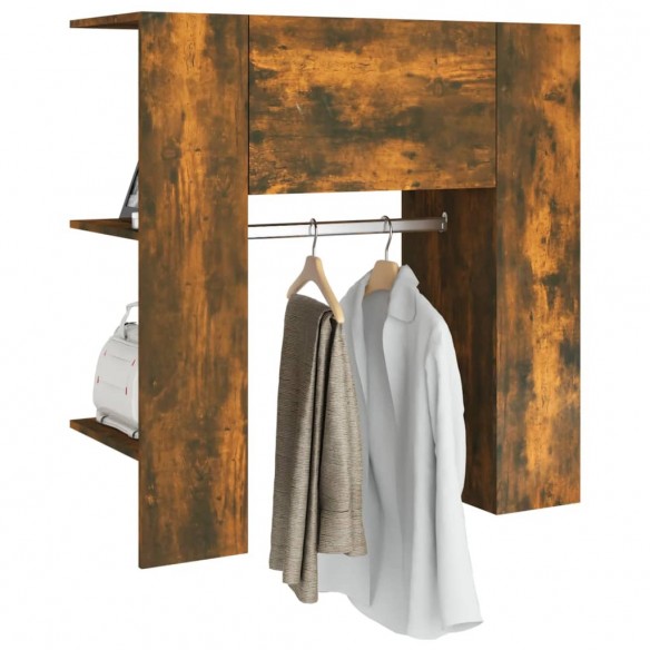 Armoire de couloir Chêne fumé 97,5x37x99 cm Bois d'ingénierie